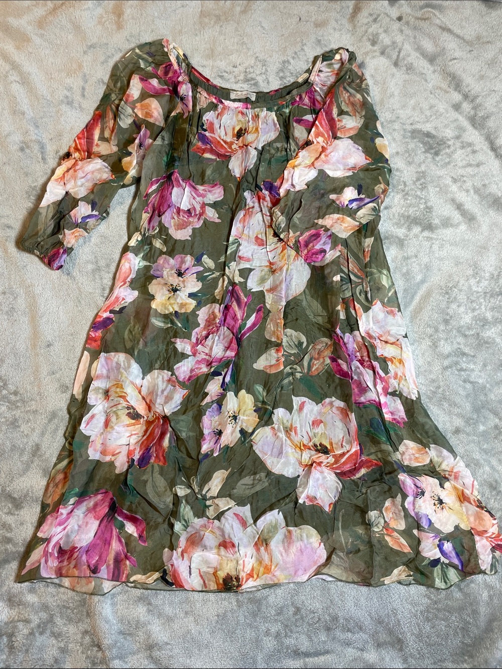 Bellambra Italy Floral Sheer Tunic Dress